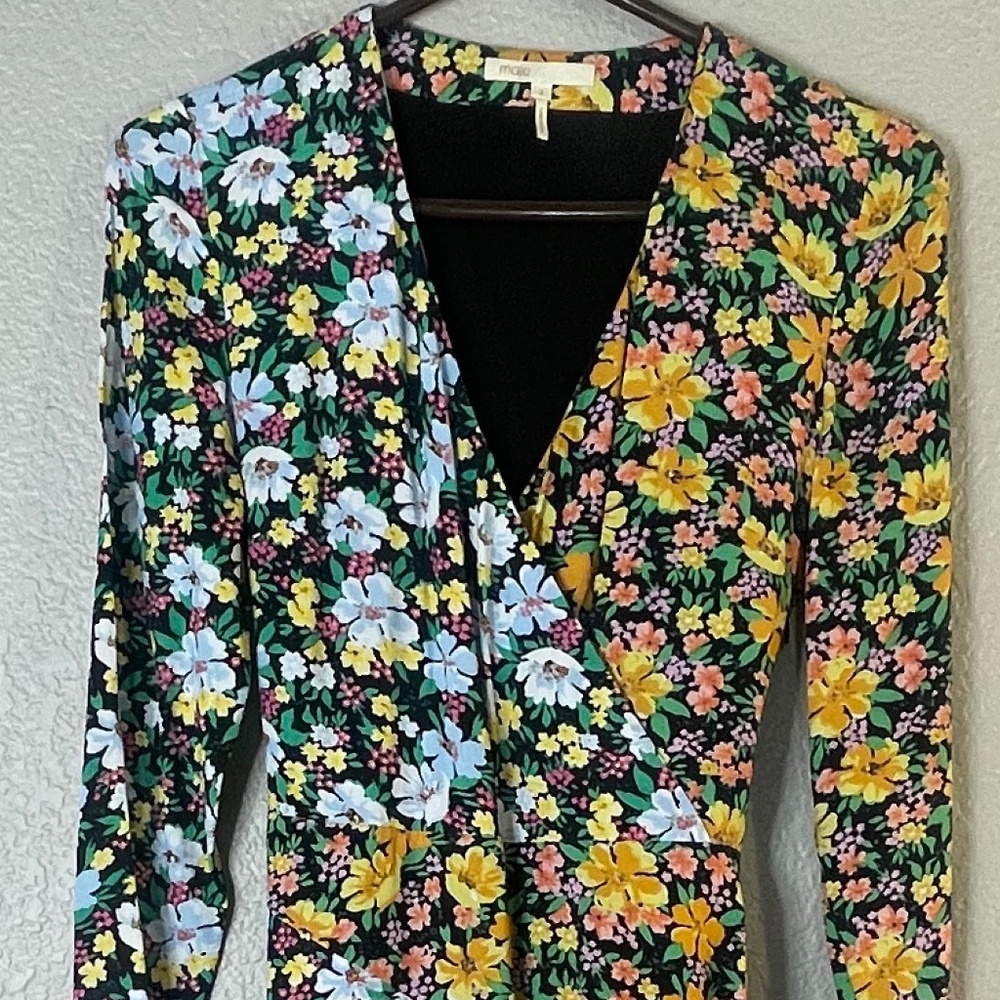 Floral Maje faux wrap dress